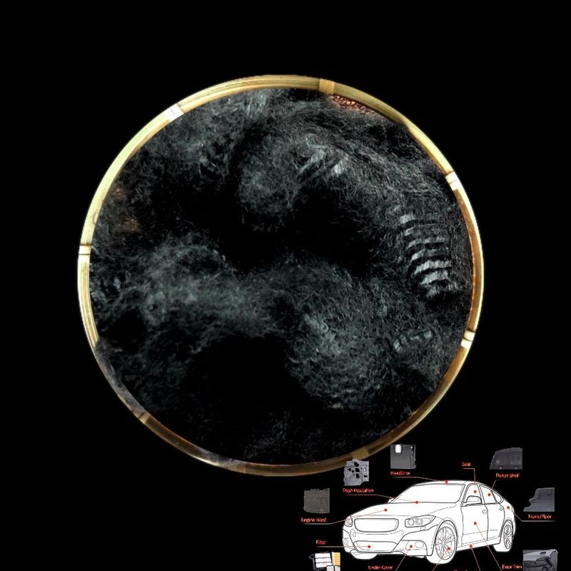 Soft Low Melt Polyester Staple Fiber Psf Black